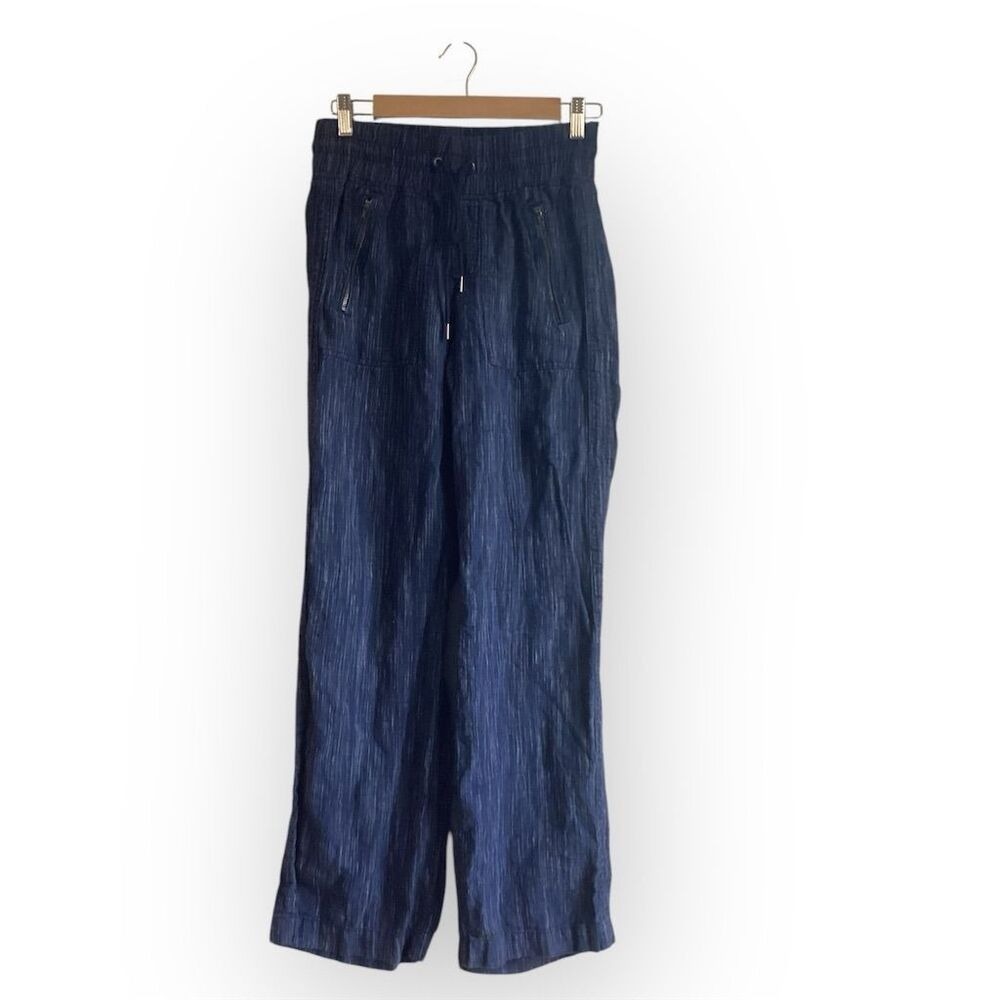 Athleta‎ Cabo Linen Textured Wide Leg Pants Size 0